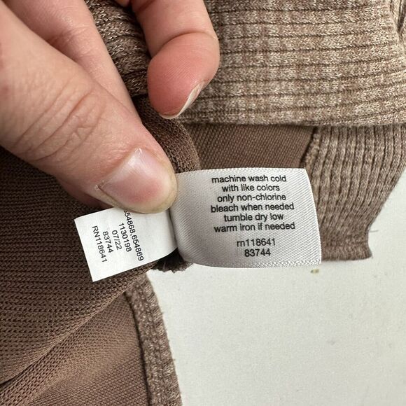 Lane Bryant Brown Crew Neck Tight Knit Sweater Dolman Sleeves Plus Size 14/16 - Picture 6 of 7